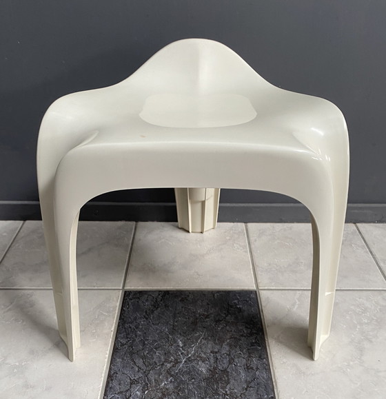 Image 1 of Casala white low stool 1970s