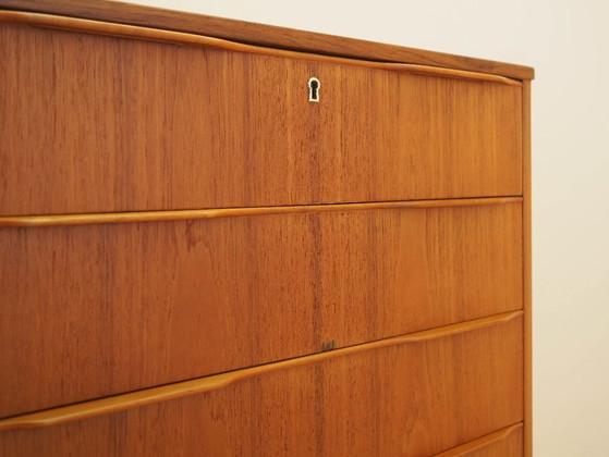 Image 1 of Teak chest of drawers, Danish design, 1970s, made in Denmark
