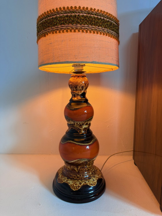Image 1 of Lampadaire vintage XL en céramique à bulles, Allemagne de l'Ouest, années 1960