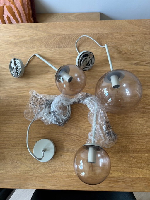Lampada a sospensione Bolia Orb grigio opaco 3 pezzi – plafondlampen, Glass (photo 2 of 5)
