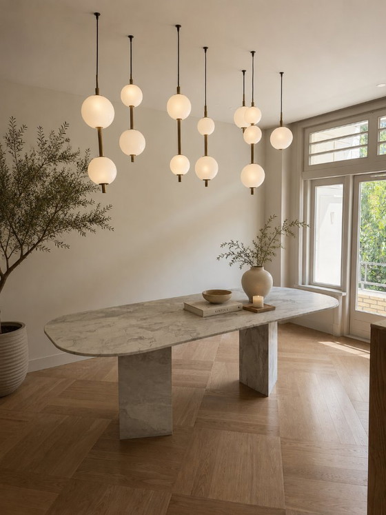 Solid oval marble dining table – natural stone table – NDONI Natursteine (photo 3 of 5)