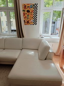 Rolf Benz design lederen bank, hoogwaardig, tijdloos.