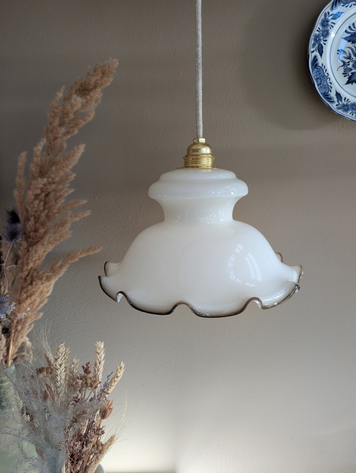 nostalgische sfeervolle opaline glazen lampenkap