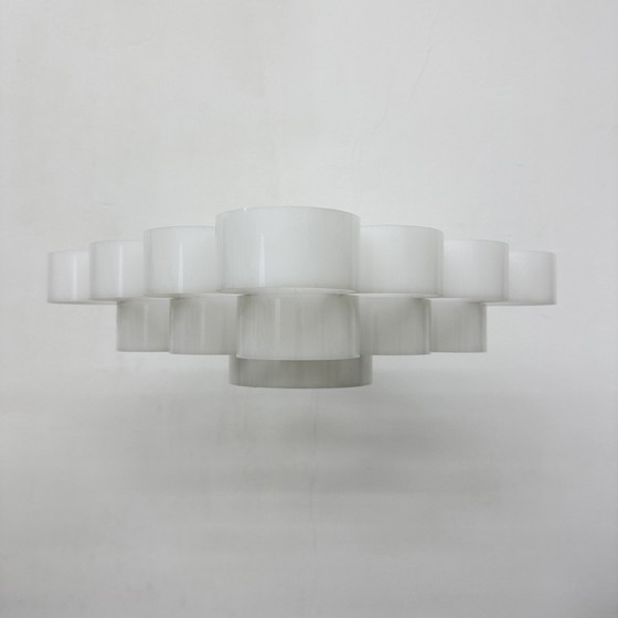 Image 1 of Mid-Century Lucite Circles Deckenleuchte, 1970er Jahre