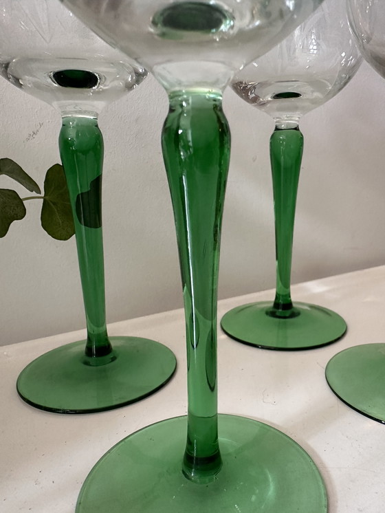 Image 1 of 4 wijnglazen jaren 70