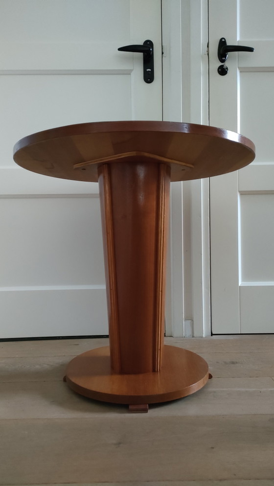 Image 1 of Table basse Art Déco, table d'appoint, pied cylindrique