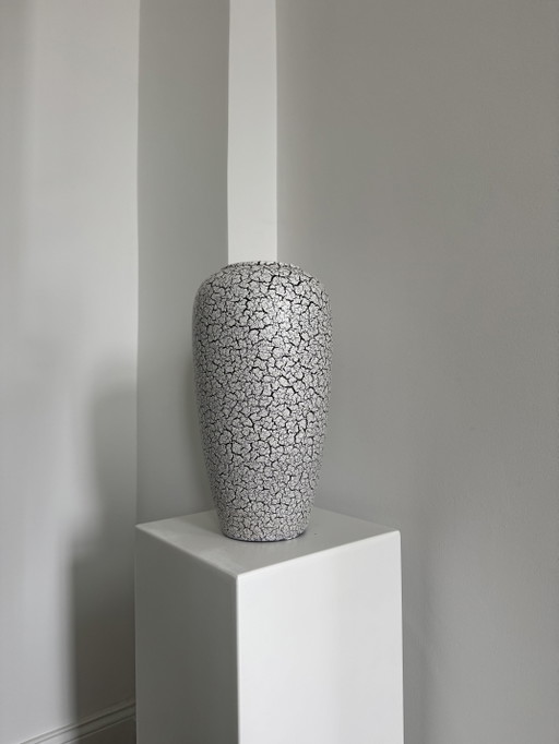 Vase de sol XXL, 41 cm de haut, Jasba, Lava, grand vase, milieu du XXe siècle