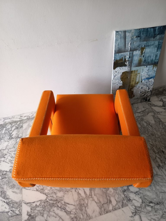 Image 1 of Fauteuil CASSINA Utrecht 637 en Laine Kvadrat Orange 13L par Gerrit Thomas Rietveld