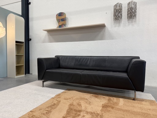 Canapé 3 places Rolf Benz Linea en cuir noir 213 – 3 5 zitsbanken, Leather