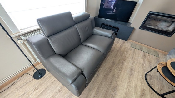 Image 1 of Italienische LAS Celio Ledercouch – elektrisch verstellbar, Top-Zustand