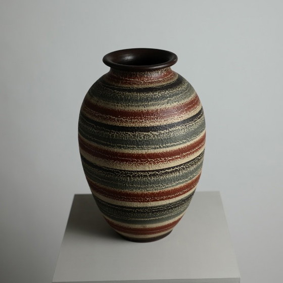 Large Handcrafted Ceramic Vase, Germany, 1956 – Possibly Westerwald / SAWA Circle (photo 4 of 8)