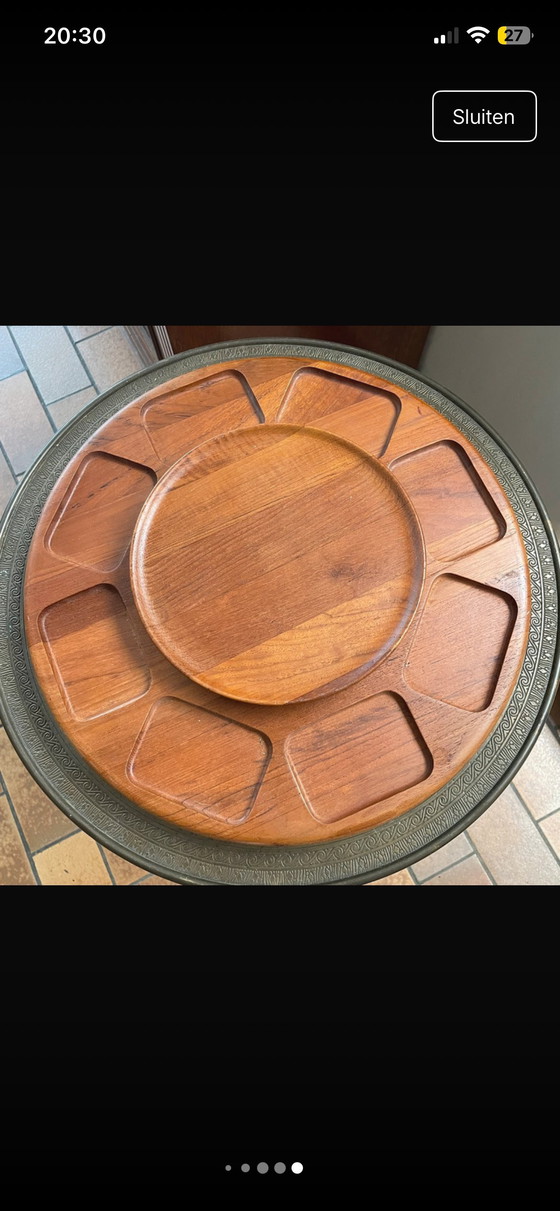 Image 1 of Bandeja para servir Lazy Susan de teca XL de DIGSMED Denmark