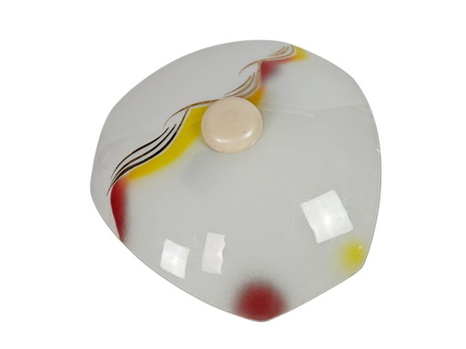 Umbrella lamp - Retro - Vintage - Glass - Metal - 3rd quarter 20th century
