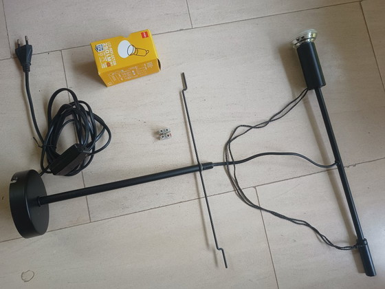 Image 1 of Lampe torche Herman Hermsen originale – 1983 – entièrement noire – excellent état