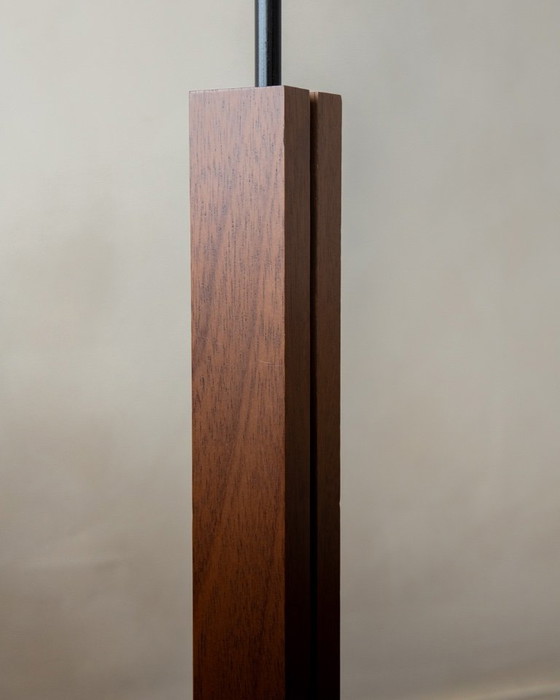 Vintage Belgische postmoderne verstelbare vloerlamp van Bellino, jaren 90, hout met sculpturaal – Vloerlampen (photo 8 of 14)