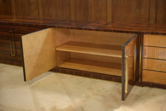 Enfilade minimalista in ebano e sicomoro anni '60 – Credenze, Legno, Vintage (photo 5 of 13)