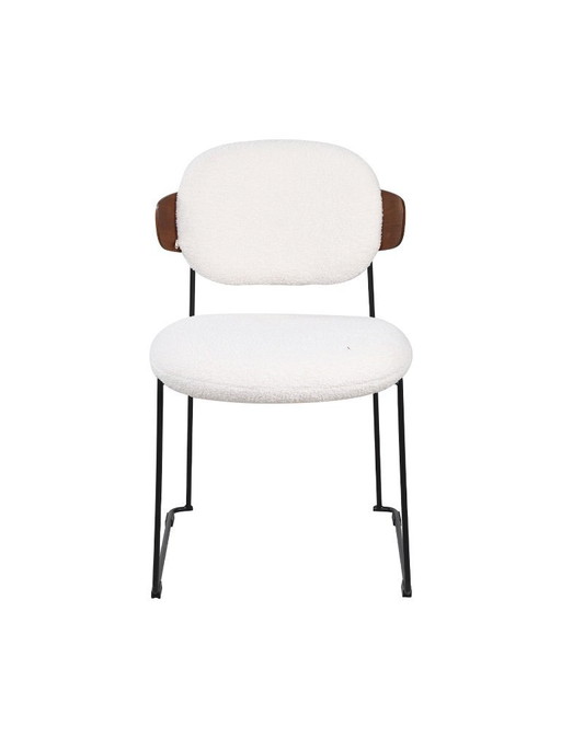 6x New dining room chairs - white bouclé