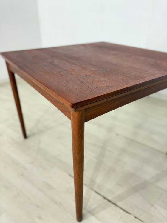Image 1 of Deense teakhouten eettafel / Teakhouten eettafel uit de jaren 60 / Eettafel in mid-century stijl / Vintage teakhouten eettafel