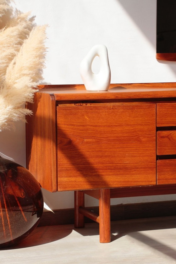 Image 1 of White Newton Teak Sideboard: Large “Petersfield” Sideboard