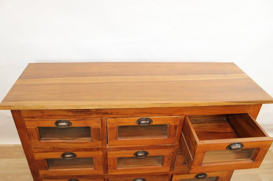 Image 1 of Bandeja de 9 cajones para semillas de castaño 1960 Francia