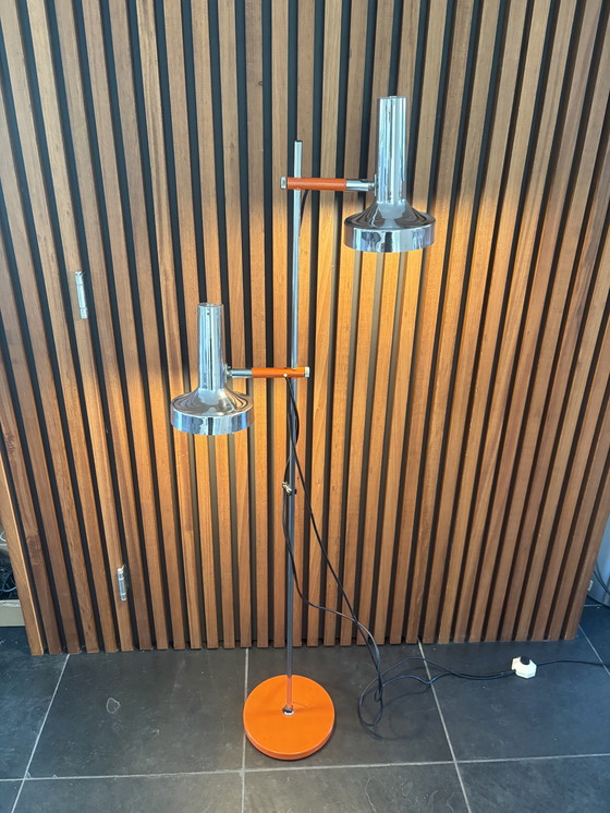 Image 1 of Vintage Vloerlamp - Jaren '70 Oranje