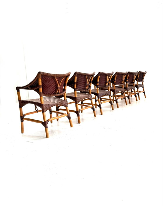 6x sedie da pranzo in rattan, Yuzuru Yamakawa anni '90 – Legno, Vimini (photo 4 of 12)