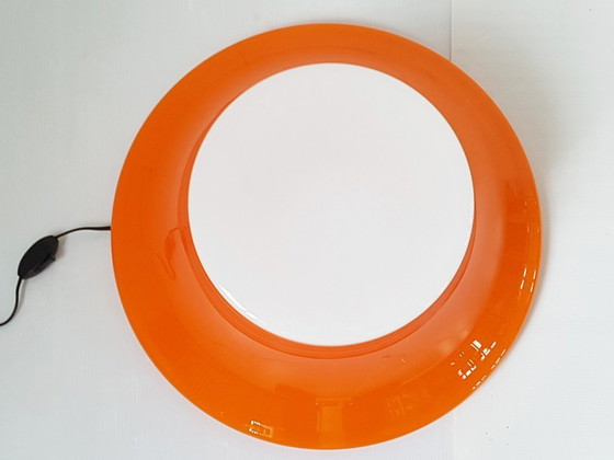 Image 1 of IMPORTANTE LAMPE DE SOL OU A POSER 1970 EN VERRE VINTAGE SPACE AGE POP 70'S 