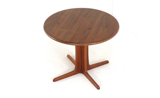 Image 1 of Mesa de comedor redonda compacta 1x extensible