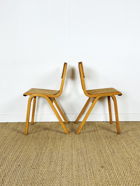 Image 1 of 2 Schulstühle aus Buche 1960