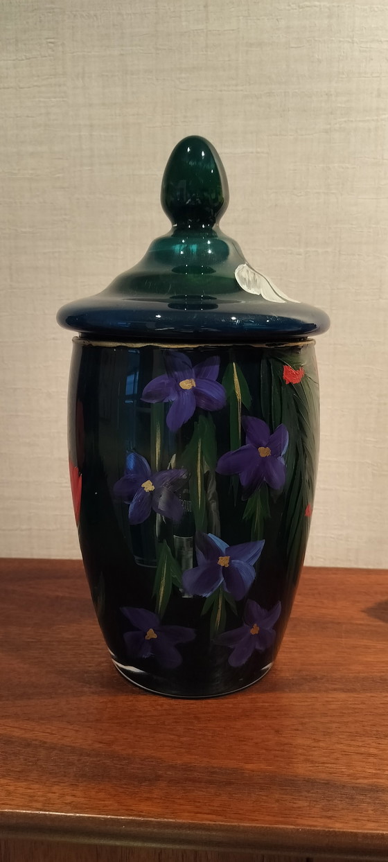 2 Glass Jars - Hand-Painted – Vases (photo 3 of 12)