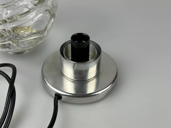 Image 1 of 60's 70's Lampe de chevet Chrome Doria Verre Space Age Design