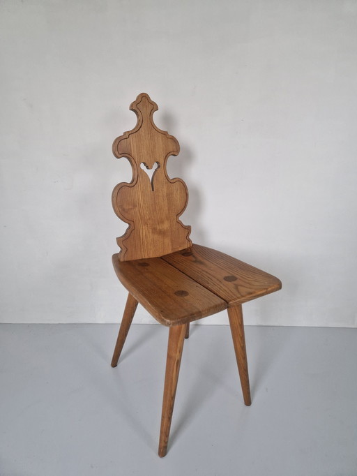 Vintage Brutalist Tiroler Chair