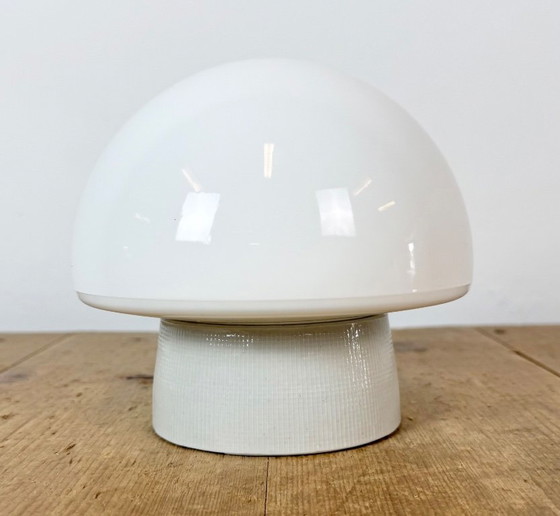 Lampadario vintage in porcellana bianca, anni '70 – Plafoniere, Ceramic, Glass (photo 3 of 12)