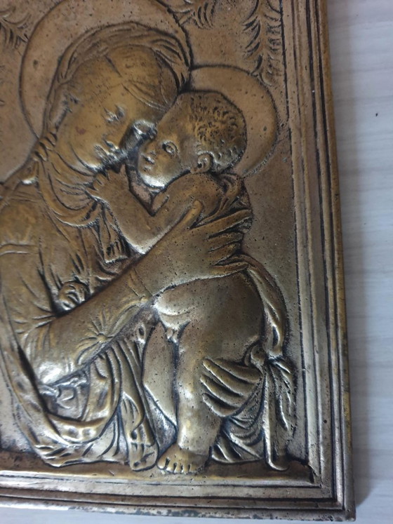 Image 1 of targa religiosa Vergine Maria e suo figlio