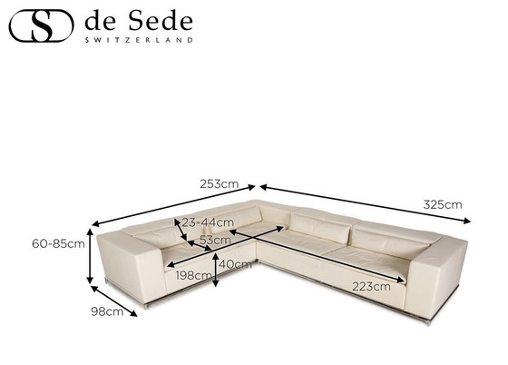 Image 1 of Sofá esquinero De Sede DS 7 en piel beige de alta calidad