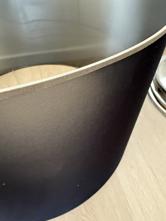 Image 1 of Eicholz Silom floor lamp silver with organza lampshade and taupe edge