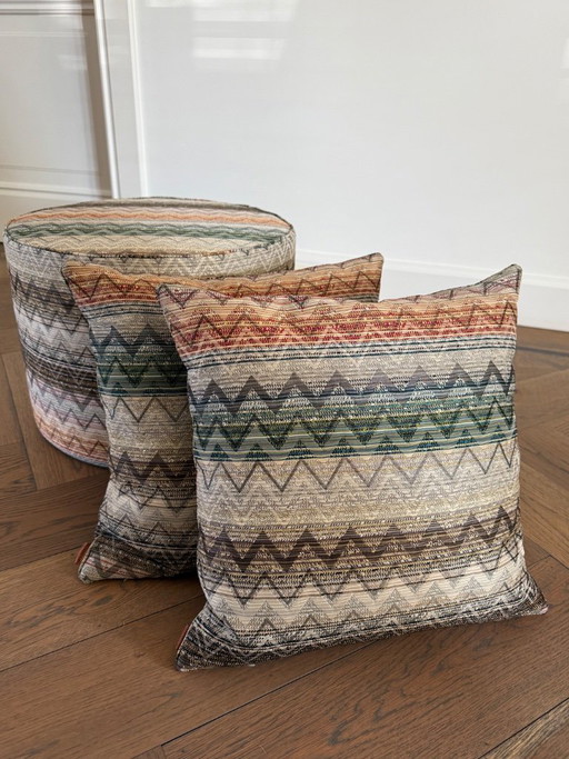 Missoni Pouf + 3 passende Kissen – decoratieve objecten, Other (photo 2 of 7)