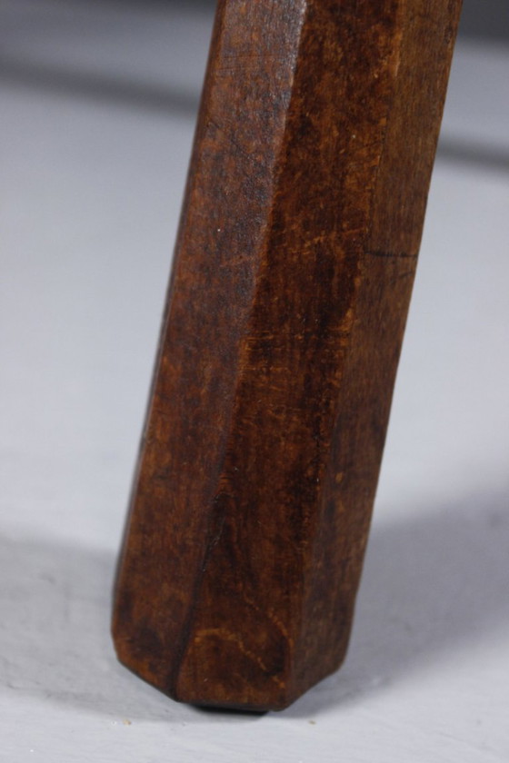Vintage melkkruk, met bonenzitting, brutalistisch ontwerp, volkskunst, jaren 1950 – Krukjes, Wood (photo 12 of 14)