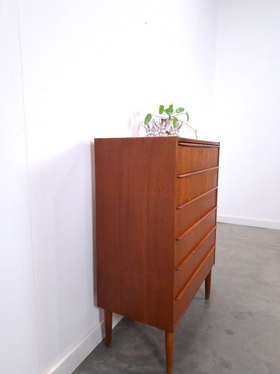 Image 1 of Teak chest of drawers from Denmark with 6 drawers