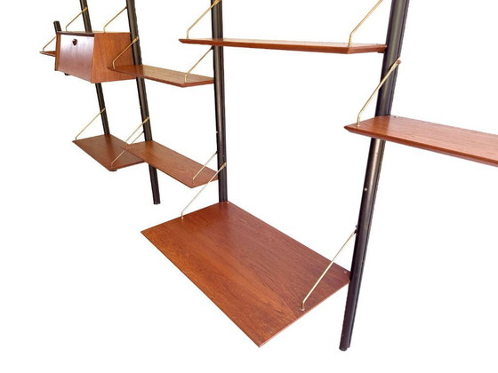 Image 1 of Vintage 5-piece wall system with desk by Louis van Teeffelen