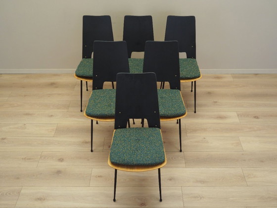 Image 1 of Set van zes stoelen, Italiaans ontwerp, jaren 1950, ontwerper: Carlo Ratti, fabrikant: Legni Curva