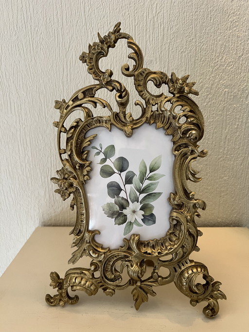 Rococo style bronze photo frame