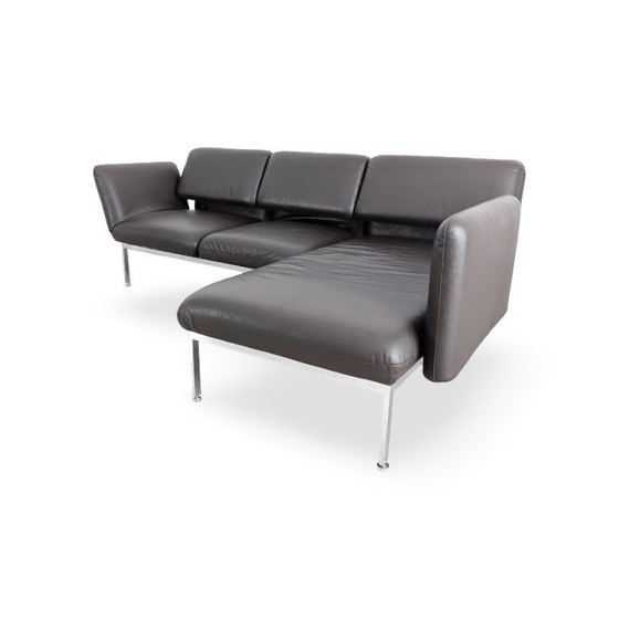 Original Brühl Roro Sofa Eckcouch Leder Small Design Grau – Ecksofas, Leather (photo 4 of 12)