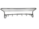Niederländisches Design – Art déco – Gispen-Stil – Wandgarderobe – Chrom – 30er Jahre