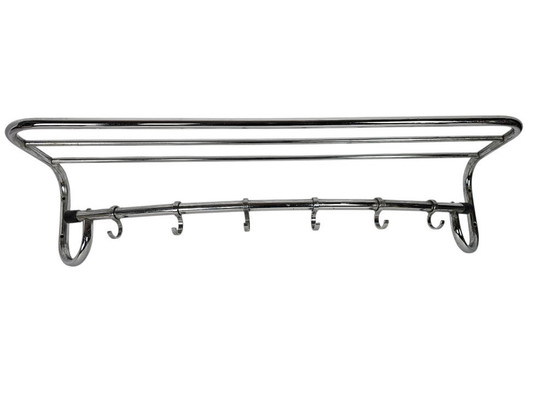 Image 1 of Design néerlandais - Art déco - Style Gispen - porte-manteau mural - chromé - années 30