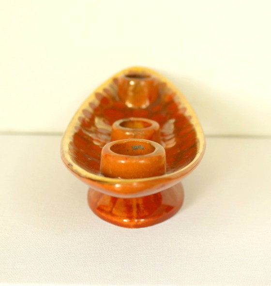Germany Ceramic Candle Holder Jasba Keramik, 60s-70s Pop Art Style I (photo 10 of 11)