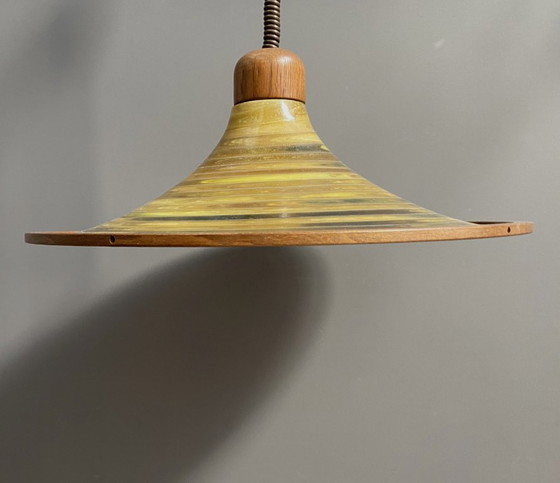Pendelleuchte von Temde aus den 1970er Jahren – Pendelleuchten, Plastic, Wood (photo 12 of 16)