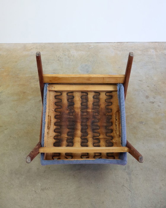 Image 1 of Fauteuil et ottoman vintage milieu du siècle, style lounge, milieu du siècle.