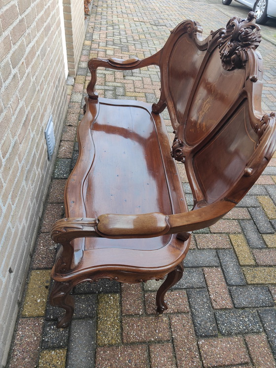 Image 1 of Sofá antiguo restaurado estilo Napoleón 111 chino/francés