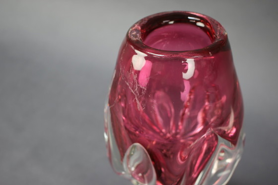 Image 1 of Bohemian Art Glass Vase by Josef Hospodka, Czechoslovakia, 1960s